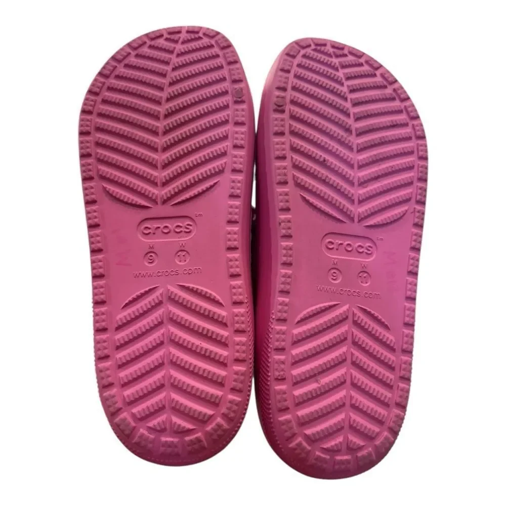 Crocs Classic Cozzzy Taffy Pink Unisex Women’s Men’s Sandals 11 9